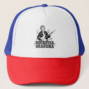 Rockstar Grandma – Fun and Retro Music Design Trucker Hat