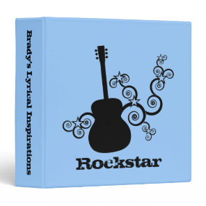 Rockstar Guitar Binder, Black Binder