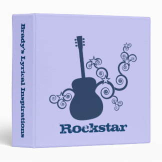 Rockstar Guitar Binder, Dark Blue Binder