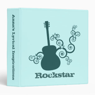 Rockstar Guitar Binder, Dark Teal Binder