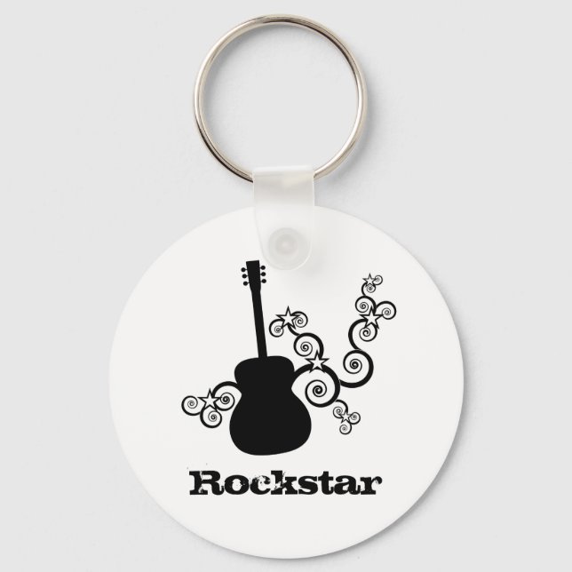 Rockstar Guitar Keychain (Front)