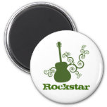 Rockstar Guitar Magnet, Green Magnet at Zazzle