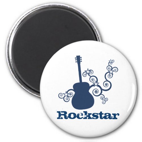 Rockstar Guitar Magnet Royal Blue Magnet
