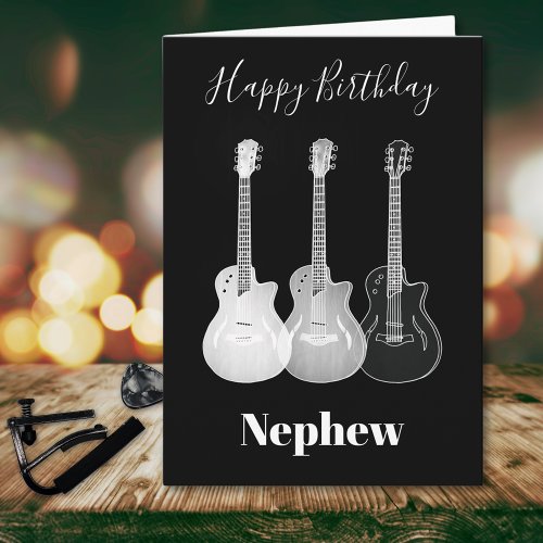 Rockstar Guitars Monochromatic Nephew Card