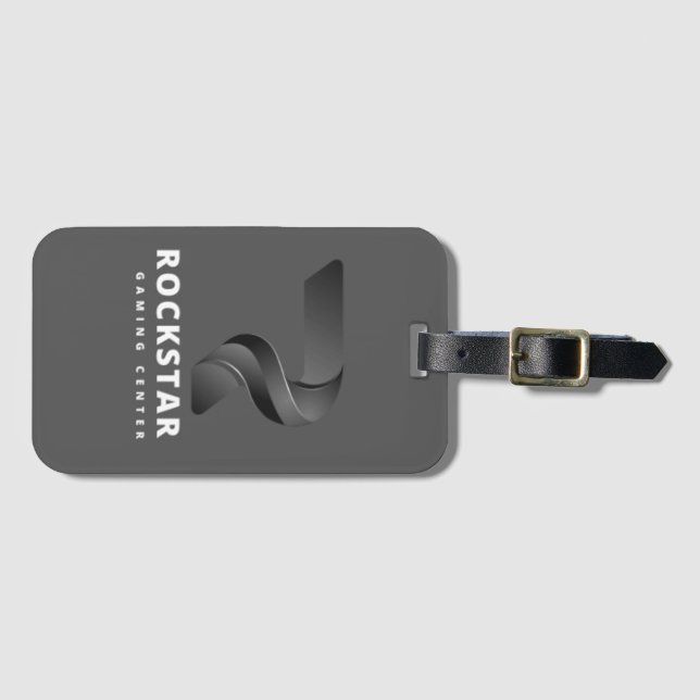 Rockstar-Inspired Gaming Luggage Tag – Retro Grung (Front Horizontal)