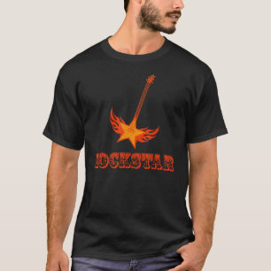 Rockstar Kids Guitar Lets Rock Retro Musical Instr T-Shirt