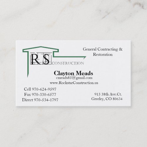 ROCKSTAR Logo, Rockstar Construction, Eric Andr... Business Card Templates
