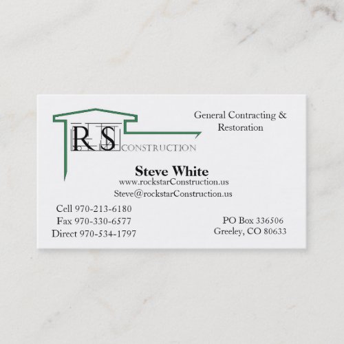 ROCKSTAR Logo, Rockstar Construction, Eric Andr... Business Card Templates