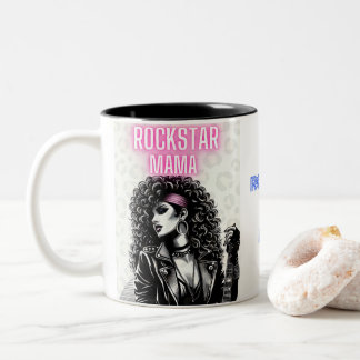 Rockstar Mama: Channel Your Inner Rock Goddess Two-Tone Coffee Mug