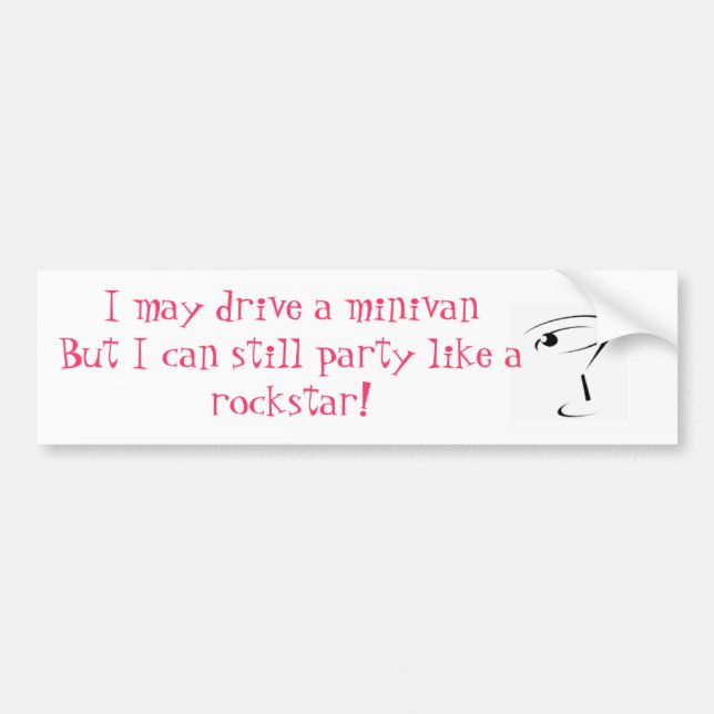 Rockstar Minivan Bumper Sticker (Front)