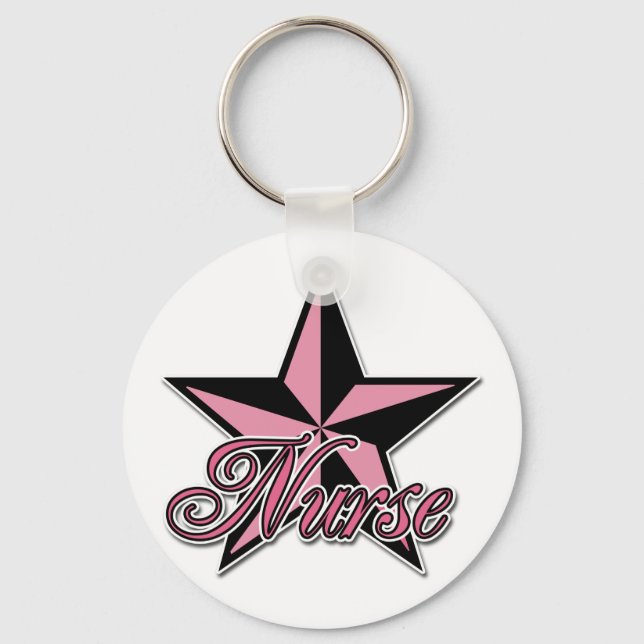 Rockstar Nurse Keychain (Front)