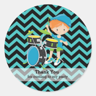 Rockstar party classic round sticker