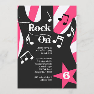 Rockstar Party Invitatation Invitation