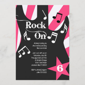 Rockstar Party Invitatation Invitation