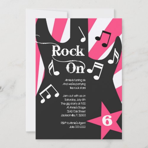 Rockstar Party Invitatation Invitations