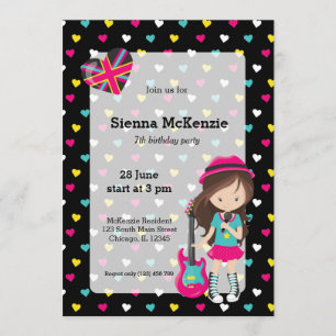Rockstar party invitation