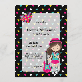 Rockstar party invitation
