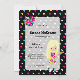 Rockstar party invitation