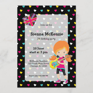 Rockstar party invitation