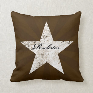 Rockstar Pillow (grunge textures - multi colored)