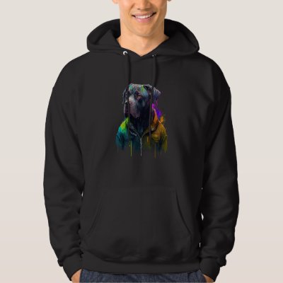 Rockstar portrait italian mastiff Cane Corso Hoodie