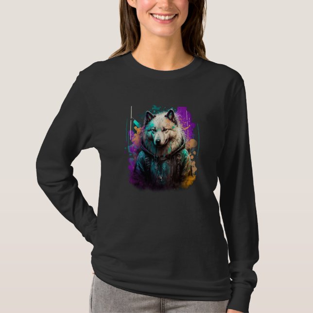 Rockstar portrait Samoyed T-Shirt (Front)