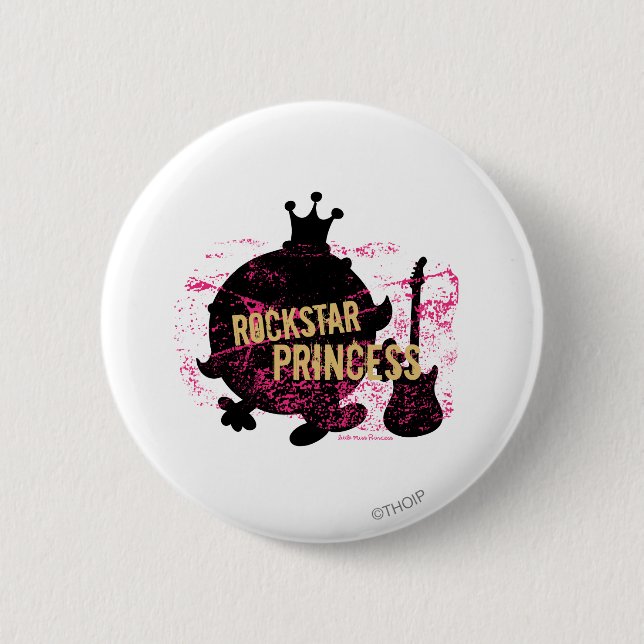 Rockstar Princess Pinback Button (Front)