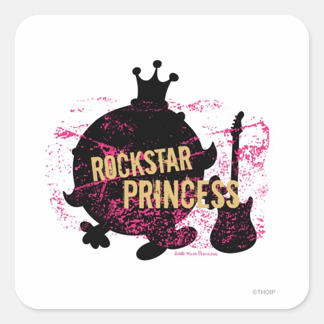 Rockstar Princess Square Sticker (Front)