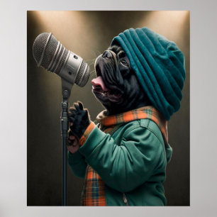 Rockstar Pug Get Ready to be Charmed Poster