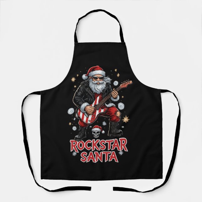 Rockstar Santa Apron (Front)