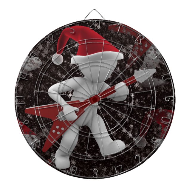 rockstar santa dartboard with darts (Front)