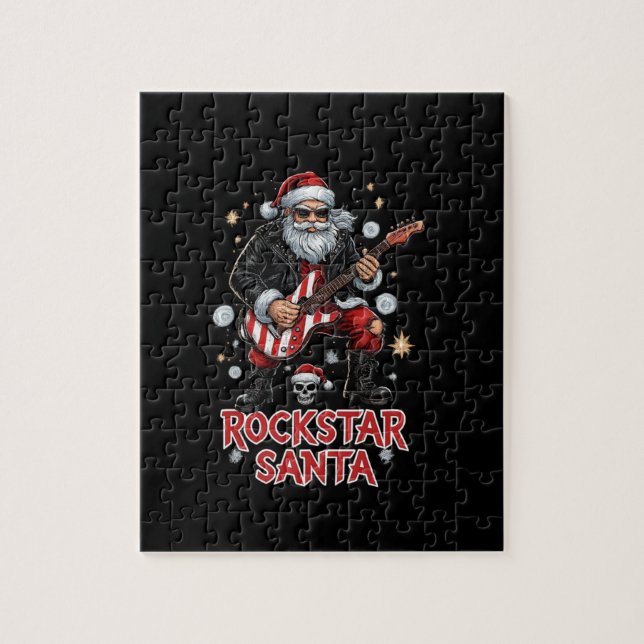 Rockstar Santa Puzzle (Vertical)