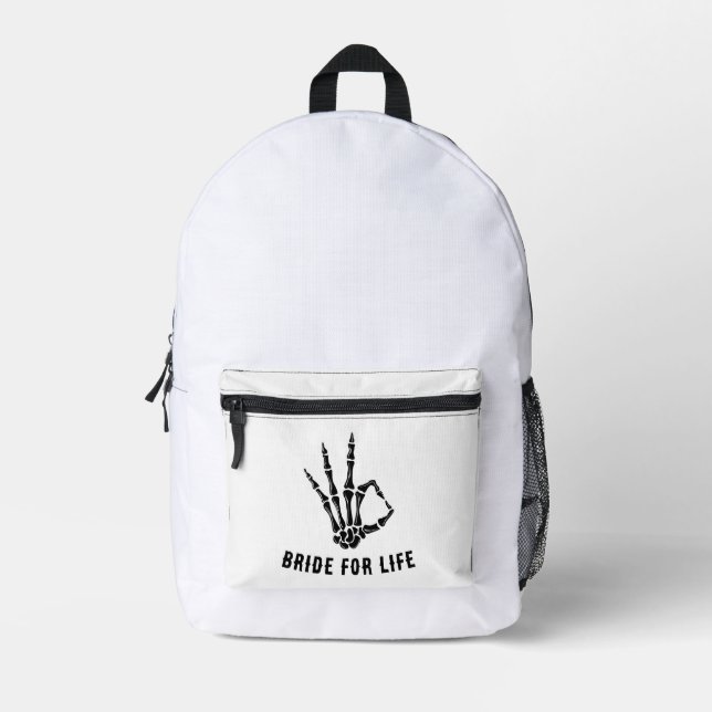 Rockstar Skeleton Bride Squad  Party Bag (Front)