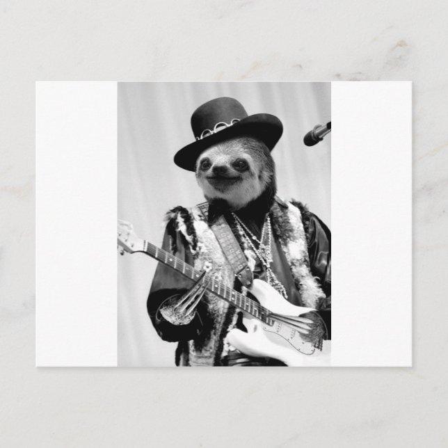 Rockstar Sloth #2 Postcard (Front)