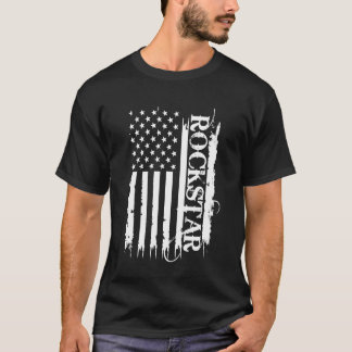 Rockstar United States Distressed w US Flag T-Shirt