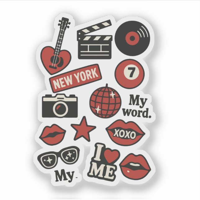 rockstars aesthetic  sticker (Front)