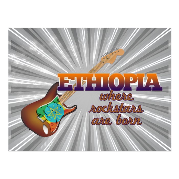 Rockstars are born in Ethiopia Postcards