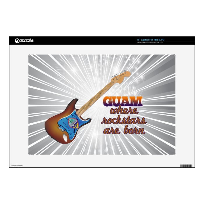 Rockstars are born in Guam Decals For Laptops