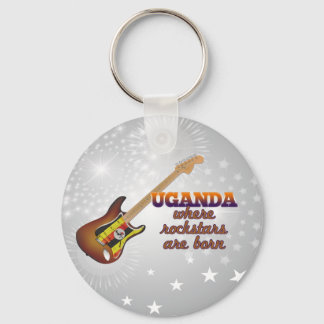 Rockstars are born in Uganda Keychain