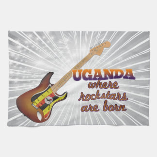 Rockstars are born in Uganda Kitchen Towel