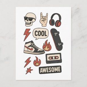 rockstars boy aesthetic postcard