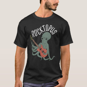 Rocktopus Cute Octopus Playing Rock Guitar Vinta T-Shirt