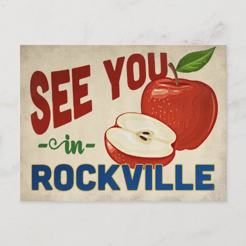Rockville Maryland Apple _ Vintage Travel Postcard