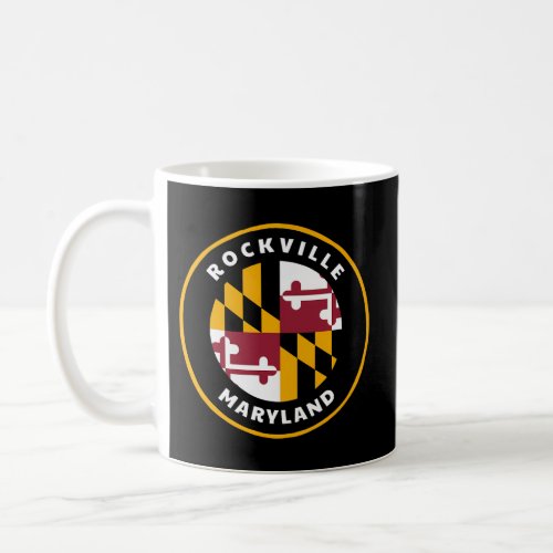 Rockville Maryland Md Flag Badge Roundlet Coffee Mug