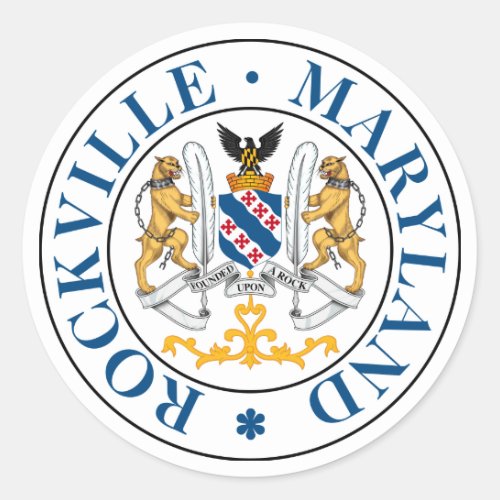 Rockville Maryland seal Classic Round Sticker
