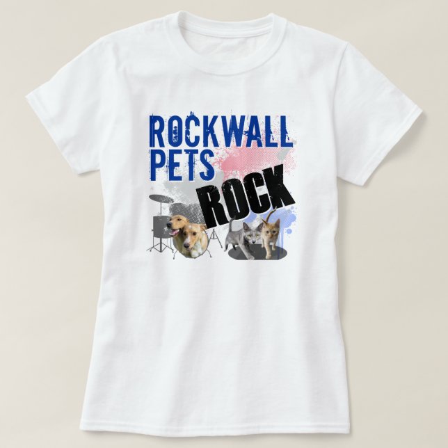 Rockwall Pets Women's White T-Shirt (Design Front)