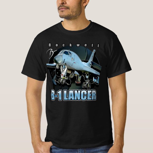 Rockwell B1 Lancer USAF  Supersonic Heavy Bomber T-Shirt (Front)