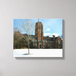 Rockwell in Winter at Grove City College Canvas Print