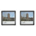 Rockwell in Winter at Grove City College Cufflinks