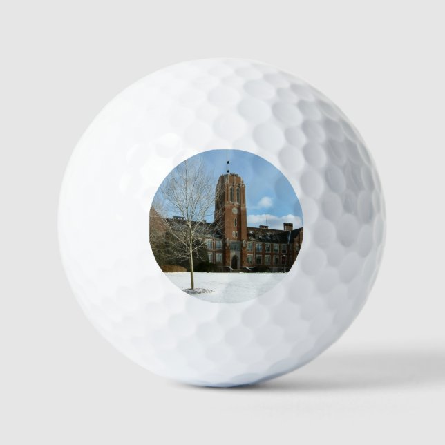 Rockwell in Winter at Grove City College Golf Balls (Front)